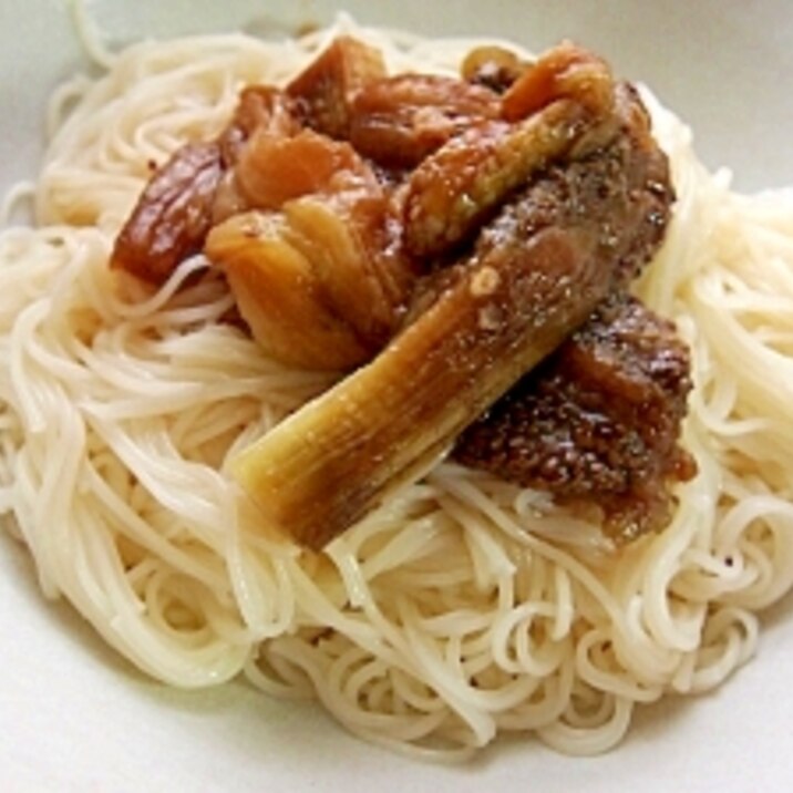 冷やしなすの中華風そうめん